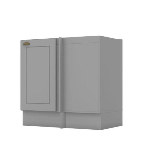 Balcão C361 Americana Canto Reto com 1 Porta sem Tampo Henn Cinza