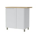 Ver imagem 3 de Balcão Canto Direita Esquerda 1 Porta Rainha 92x52cm 100% MDF Branco/Nature