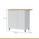 Ver imagem 3 de Balcão Canto Direita Esquerda 1 Porta Rainha 92X52Cm  100% Mdf