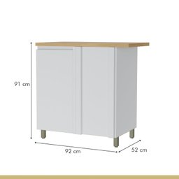 Balcão Canto Direita Esquerda 1 Porta Rainha 92X52Cm  100% Mdf - 4
