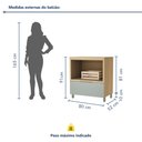 Ver imagem 3 de Balcão Forno 1 Gaveta com Caixa Organizadora 80cm 100% MDF Marquesa Marrom/Nature/Verde