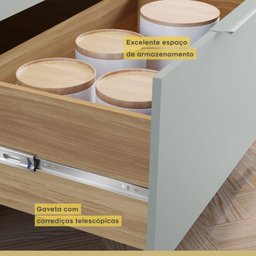 Balcão Forno 1 Gaveta Com Caixa Organizadora 80Cm  100% Mdf Marquesa - 7