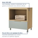 Ver imagem 5 de Balcão Forno 1 Gaveta com Caixa Organizadora 80cm 100% MDF Marquesa Marrom/Nature/Verde