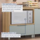 Ver mais imagens de Balcão Forno 1 Gaveta com Caixa Organizadora 80cm 100% MDF Marquesa Marrom/Nature/Verde