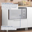 Ver mais imagens de Balcão Forno 1 Gaveta com Caixa Organizadora 80cm 100% MDF Marquesa Branco/Nature