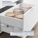 Ver imagem 6 de Balcão Forno 1 Gaveta com Caixa Organizadora 80cm 100% MDF Marquesa Branco/Nature