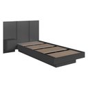 Ver imagem 1 de Cama de Solteiro com Cabeceira e Mesa para Colchão 188x78/88cm Multimóveis Cr40143 Grafite