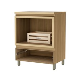 Balcão Forno 1 Gaveta Com Caixa Organizadora 70Cm  100% Mdf Rainha - 8