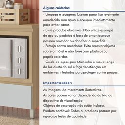 Balcão Forno 1 Gaveta Com Caixa Organizadora 70Cm  100% Mdf Rainha - 7