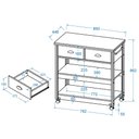 Ver imagem 5 de Carrinho Churrasco Ditália 2 Gavetas BA-135 cor:branco