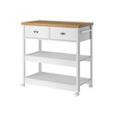 Ver imagem 4 de Carrinho Churrasco Ditália 2 Gavetas BA-135 cor:branco