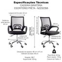 Ver imagem 5 de Cadeira Escritório Diretor Giratória Office Arco Estofado Mesh Evolux
