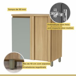 Balcão Canto Direita Esquerda 1 Porta Rainha 92X52Cm  100% Mdf - 5