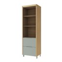 Ver imagem 5 de Paneleiro 2 Portas 2 Gavetas Marquesa 70cm 100% MDF Marrom/Nature/Verde