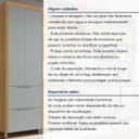 Ver mais imagens de Paneleiro 2 Portas 2 Gavetas Marquesa 70cm 100% MDF Marrom/Nature/Verde