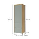 Ver imagem 4 de Paneleiro 2 Portas 2 Gavetas Marquesa 70Cm 100% Mdf