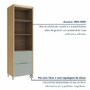 Ver imagem 6 de Paneleiro 2 Portas 2 Gavetas Marquesa 70cm 100% MDF Marrom/Nature/Verde