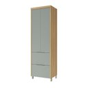 Ver imagem 3 de Paneleiro 2 Portas 2 Gavetas Marquesa 70cm 100% MDF Marrom/Nature/Verde