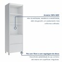 Ver imagem 7 de Paneleiro 2 Portas 2 Gavetas Marquesa 70cm 100% MDF Branco