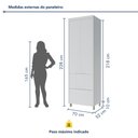 Ver imagem 4 de Paneleiro 2 Portas 2 Gavetas Marquesa 70cm 100% MDF Branco