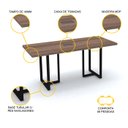 Ver imagem 3 de MESA DE REUNIÃO RETANGULAR POWERBOX PANDIN PE40TUB - WALNUT MRPB2000PE40TUB