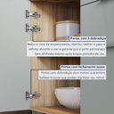 Ver imagem 5 de Cozinha 5 Peças 5 Portas 6 Gavetas Ripado Marquesa 100% MDF Marrom/Nature/Verde