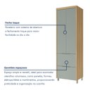 Ver imagem 2 de Cozinha 5 Peças 5 Portas 6 Gavetas Ripado Marquesa 100% MDF Marrom/Nature/Verde