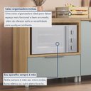 Ver imagem 3 de Cozinha 5 Peças 5 Portas 6 Gavetas Ripado Marquesa 100% MDF Marrom/Nature/Verde