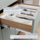 Ver imagem 7 de Cozinha 5 Peças 5 Portas 6 Gavetas Ripado Marquesa 100% MDF Marrom/Nature/Verde