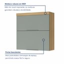 Ver imagem 3 de Cozinha 5 Peças 7 Portas 6 Gavetas Ripado Marquesa 100% MDF Marrom/Nature/Verde
