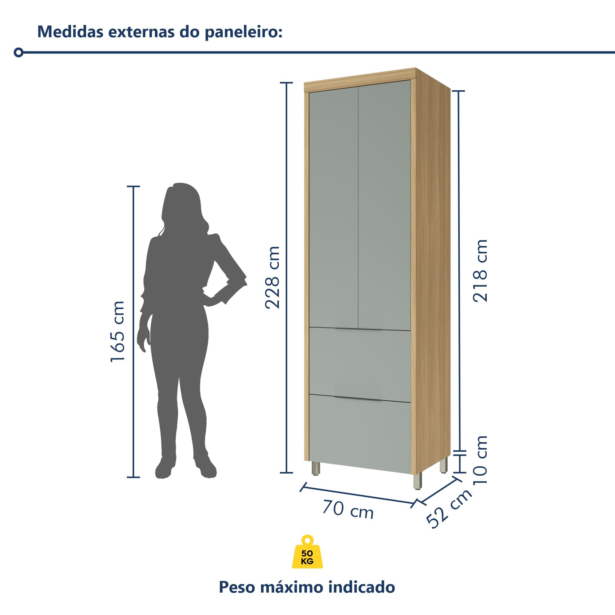 Cozinha 5 Peças 7 Portas 6 Gavetas Ripado Marquesa  100% Mdf - 18