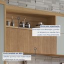 Ver imagem 5 de Cozinha 5 Peças 7 Portas 6 Gavetas Ripado Marquesa 100% MDF Marrom/Nature/Verde