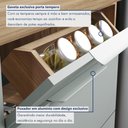 Ver imagem 5 de Cozinha 5 Peças 4 Portas 4 Gavetas Ripado Marquesa 100% MDF Marrom/Nature/Verde