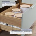 Ver imagem 7 de Cozinha 5 Peças 4 Portas 4 Gavetas Ripado Marquesa 100% MDF Marrom/Nature/Verde