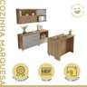 Cozinha 6 Peças 4 Portas 7 Gavetas Painel Ilha Ripado Marquesa  100% Mdf - 2