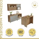 Ver imagem 2 de Cozinha 6 Peças 4 Portas 7 Gavetas Painel Ilha Ripado Marquesa 100% MDF Marrom/Nature/Verde