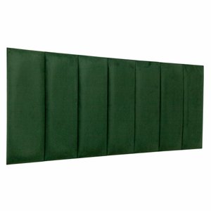Cabeceira Casal Veludo Verde Placa Modulada Estofada Ripada Adesiva