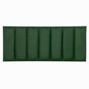 Ver imagem 2 de Cabeceira Casal Veludo Verde Placa Modulada Estofada Ripada Adesiva