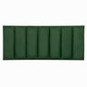 Cabeceira Casal Veludo Verde Placa Modulada Estofada Ripada Adesiva - 2