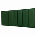 Ver imagem 3 de Cabeceira Casal Veludo Verde Placa Modulada Estofada Ripada Adesiva