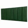 Cabeceira Casal Veludo Verde Placa Modulada Estofada Ripada Adesiva - 3