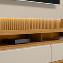 Ver imagem 4 de Conjunto Modular 180cm Rack com Painel para Tv São Paulo Linea Brasil - Tauari/off White Fosco