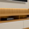 Conjunto Modular 180cm Rack com Painel para Tv São Paulo Linea Brasil - Tauari/off White Fosco - 4