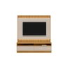 Conjunto Modular 180cm Rack com Painel para Tv São Paulo Linea Brasil - Tauari/off White Fosco - 8