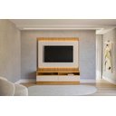 Ver imagem 1 de Conjunto Modular 180cm Rack com Painel para Tv São Paulo Linea Brasil - Tauari/off White Fosco