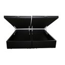 Ver imagem 3 de Cama Box Baú Queen Bipartido Sintético Preto 42x158x198