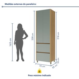 Cozinha 5 Peças 8 Portas 7 Gavetas Ripado Rainha  100% Mdf - 15