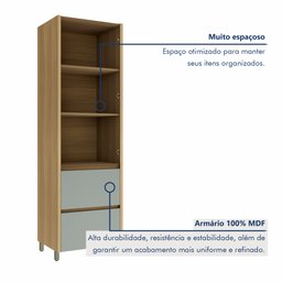 Cozinha 5 Peças 8 Portas 7 Gavetas Ripado Rainha  100% Mdf - 14