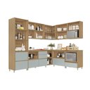 Ver imagem 5 de Cozinha 9 Peças Canto Direita E Esquerda 12 Portas 8 Gavetas Ripado Rainha  100% Mdf