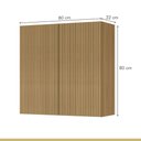 Ver mais imagens de Cozinha 9 Peças Canto Direita e Esquerda 12 Portas 8 Gavetas Ripado Rainha 100% MDF Marrom/Nature/Verde